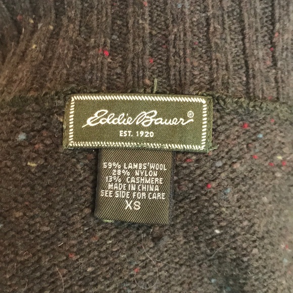 Eddie Bauer olive green shawl collar cardigan XS - Picture 7 of 7